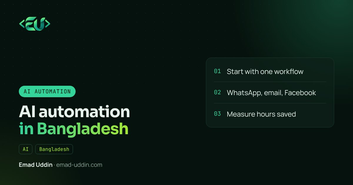 AI Automation for Small Businesses in Bangladesh: 7 Practical Use Cases