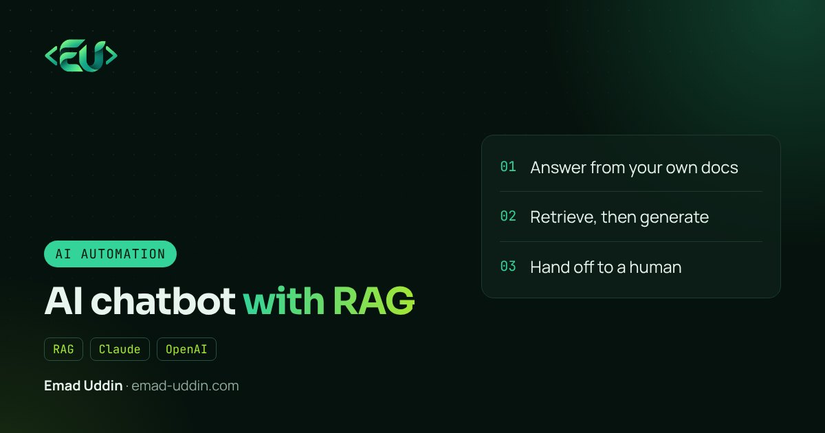 An AI Chatbot That Answers From Your Own Website: RAG Explained Simply