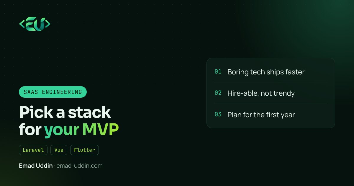 Choosing a Tech Stack for Your MVP in 2026: What I Tell Founders