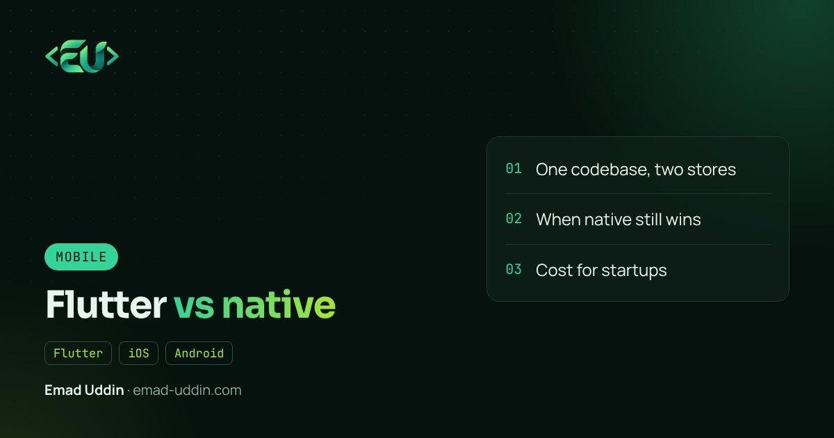 Flutter vs Native in 2026: Which Should Your Startup Choose?