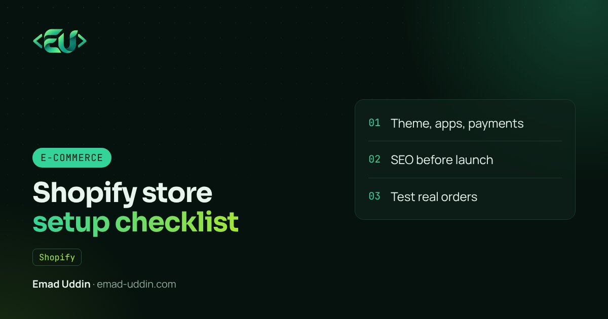 Shopify Store Setup Checklist: Importing Hundreds of Products Without Chaos