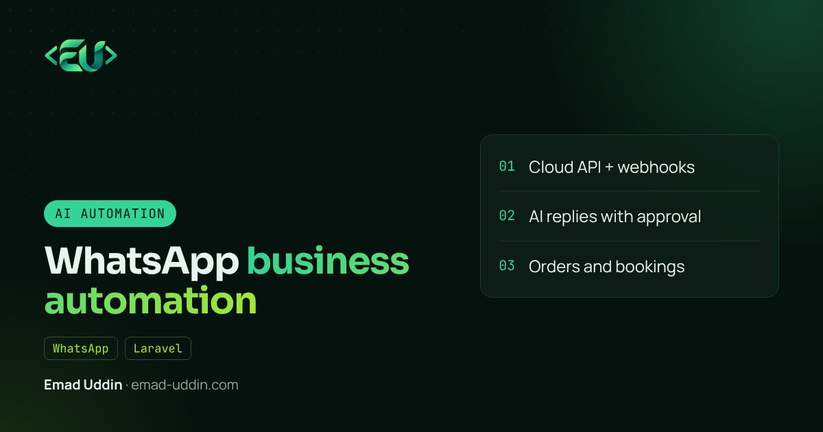 WhatsApp Business Automation: Order Updates, Smart Replies and AI, Done Right