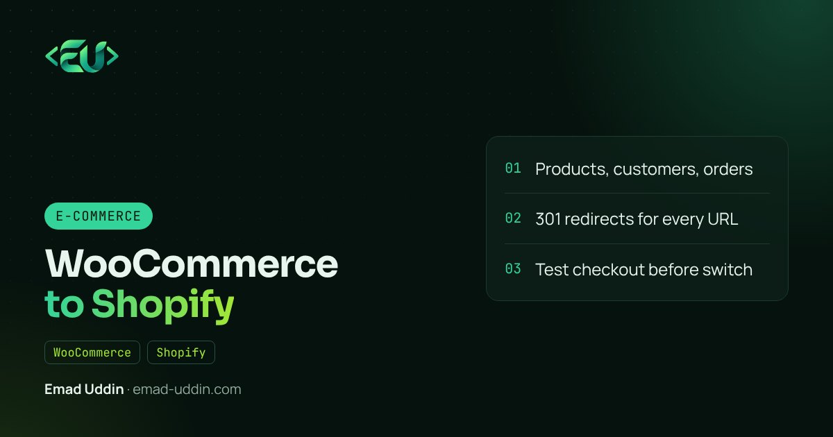 Moving From WooCommerce to Shopify: What Breaks and How to Keep Your SEO